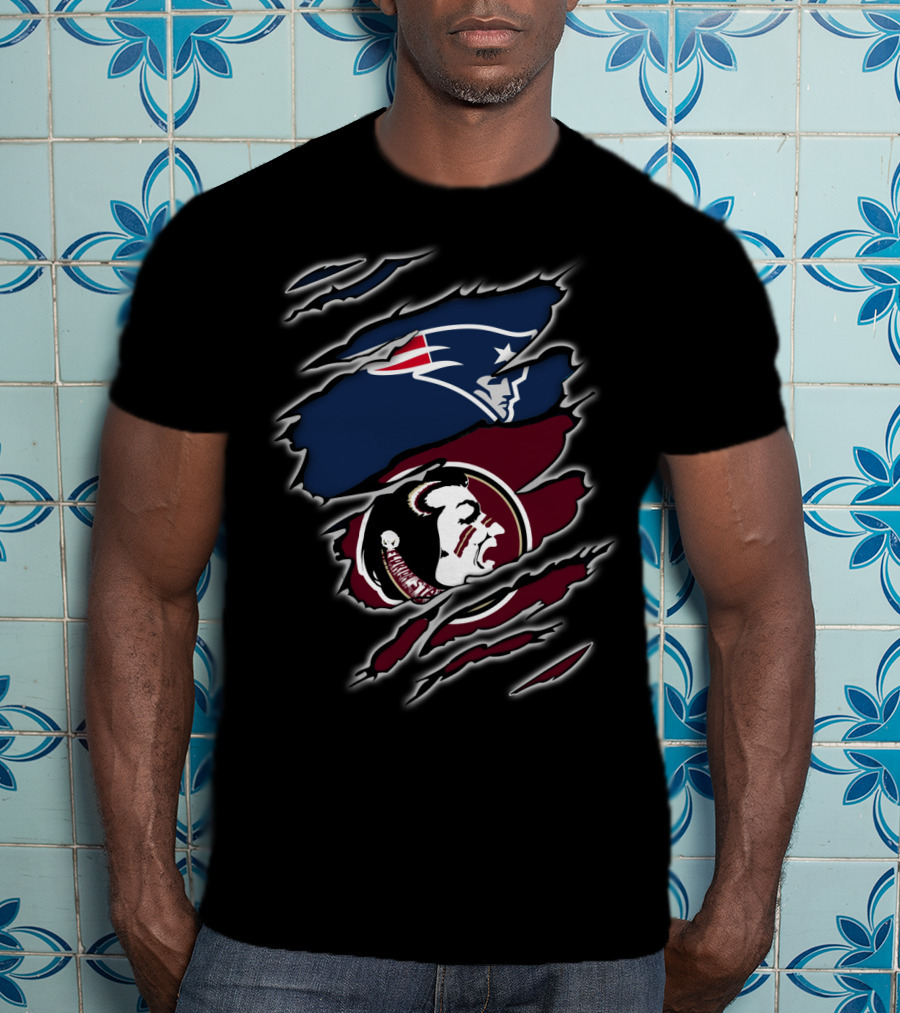 Patriots Seminoles Logo Fusion T-Shirt