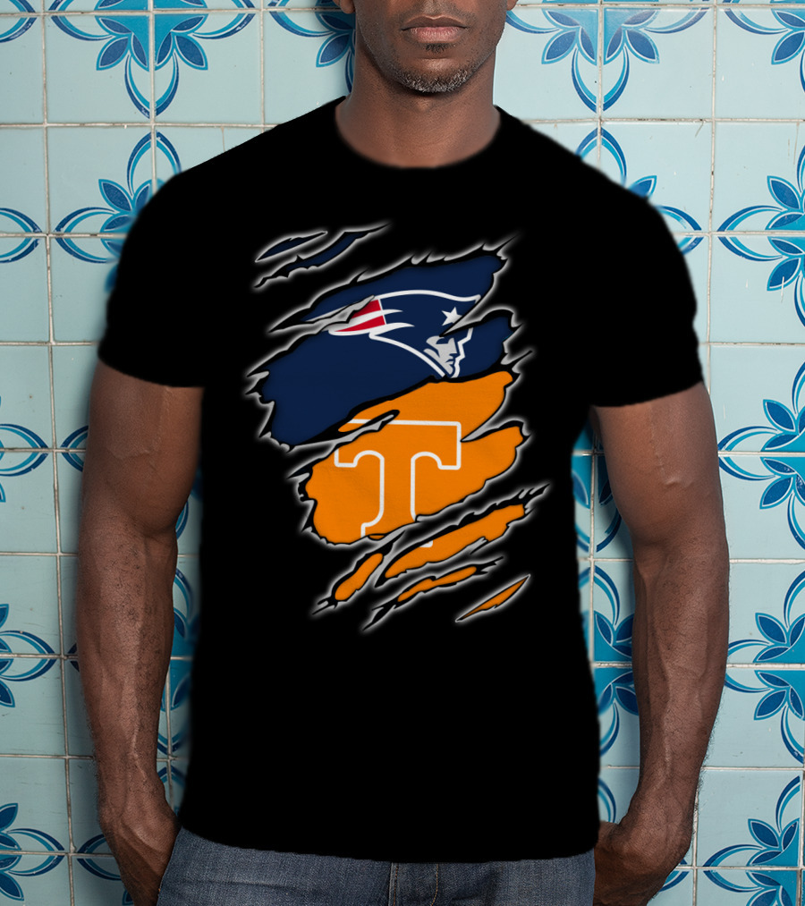 Patriots New England Tennessee Volunteers Split T-Shirt