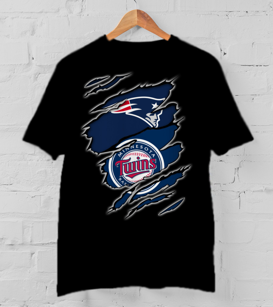 Minnesota Twins Patriots Logo Mashup T-Shirt
