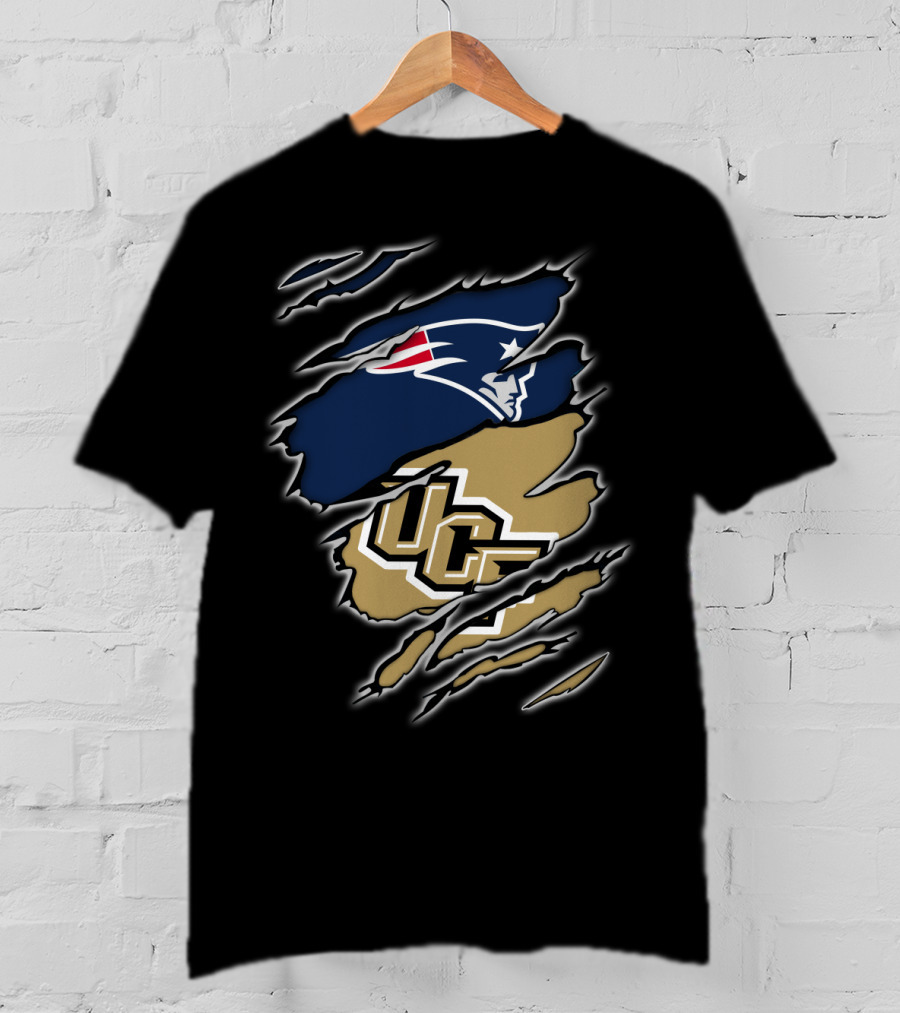New England Patriots UCF Knights Crossover T-Shirt