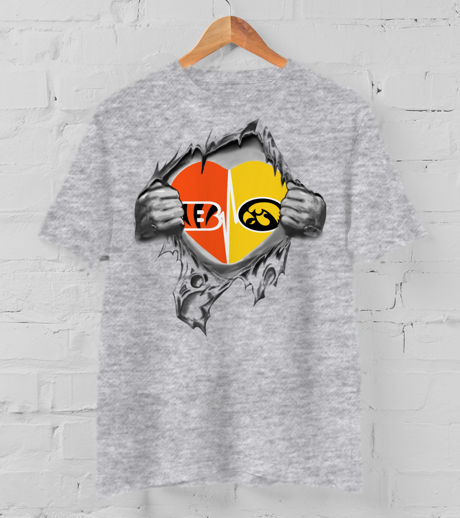 Hawkeyes Bengals Heartbeat T-Shirt