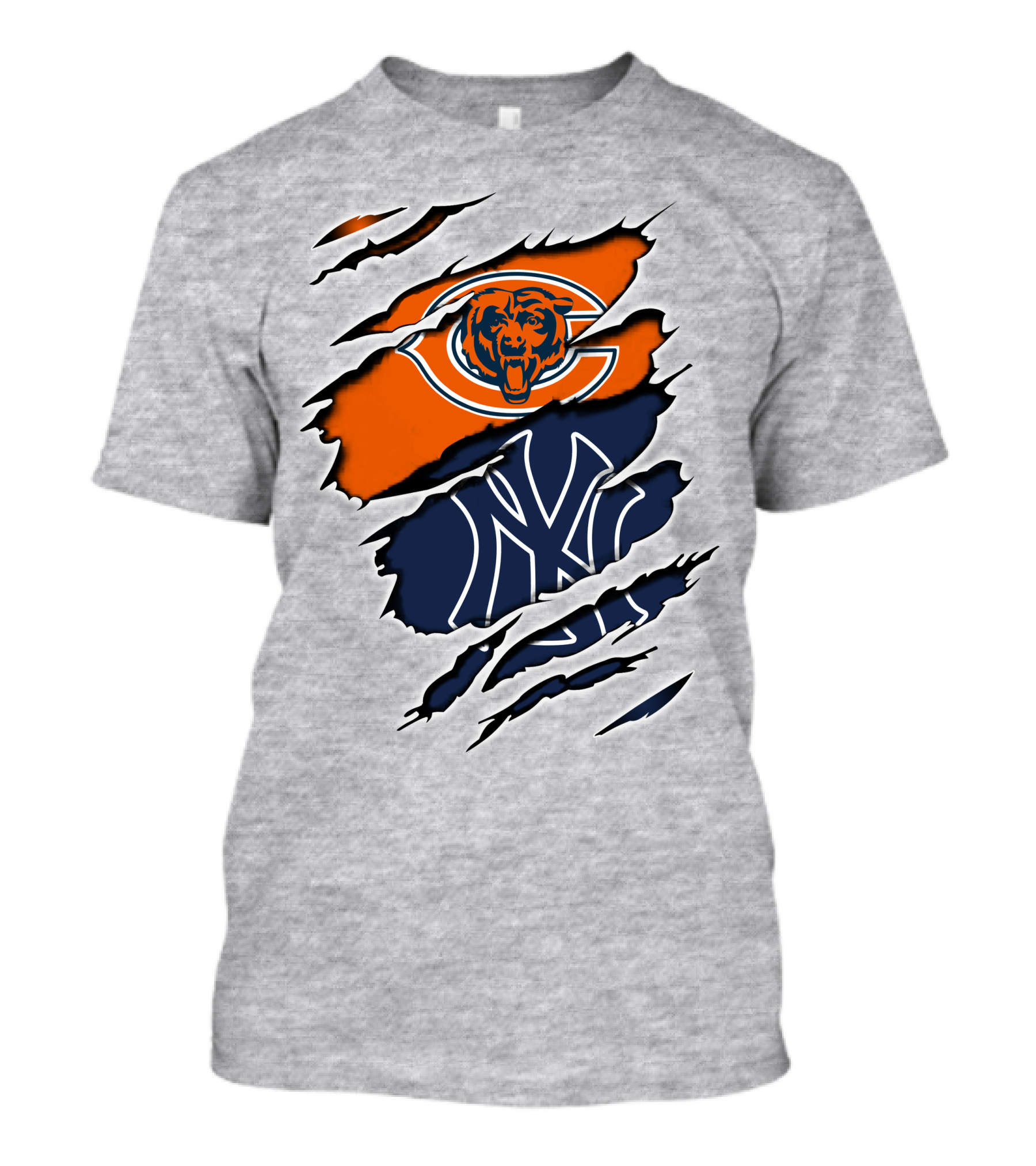 Bears Yankees Yankees Logos Combo T-Shirt