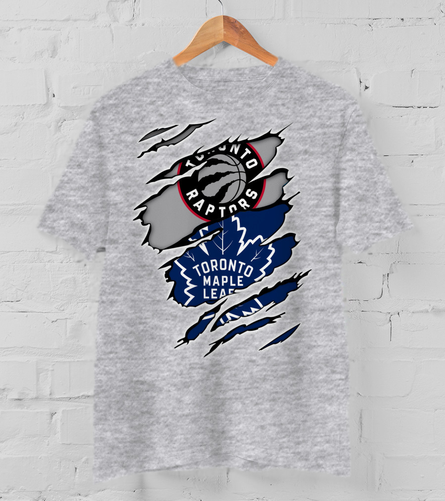 Toronto Raptors Toronto Maple Leafs Logo Mashup T-Shirt
