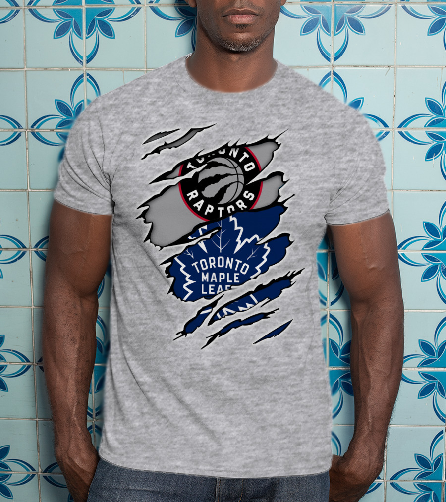 Toronto Raptors Toronto Maple Leafs Logo Mashup T-Shirt