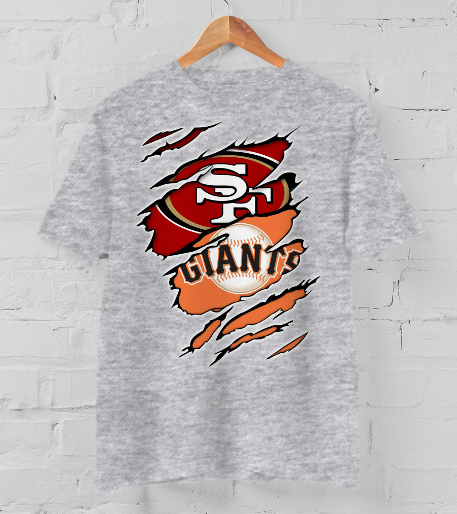 Giants Sf 49ers Baseball Football Combination T-Shirt