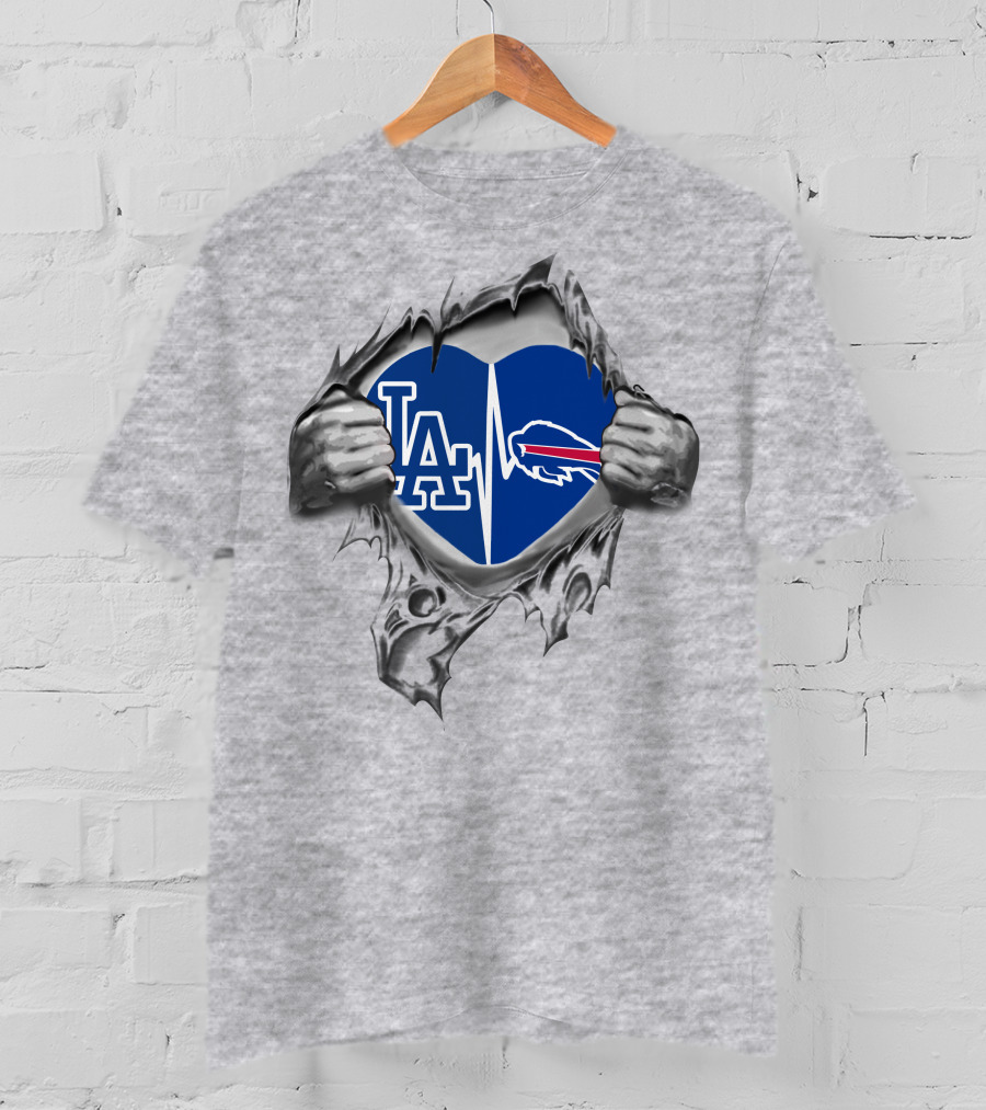 Bills Dodgers LA Heartbeat T-Shirt