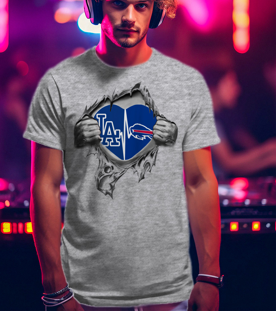 Bills Dodgers LA Heartbeat T-Shirt