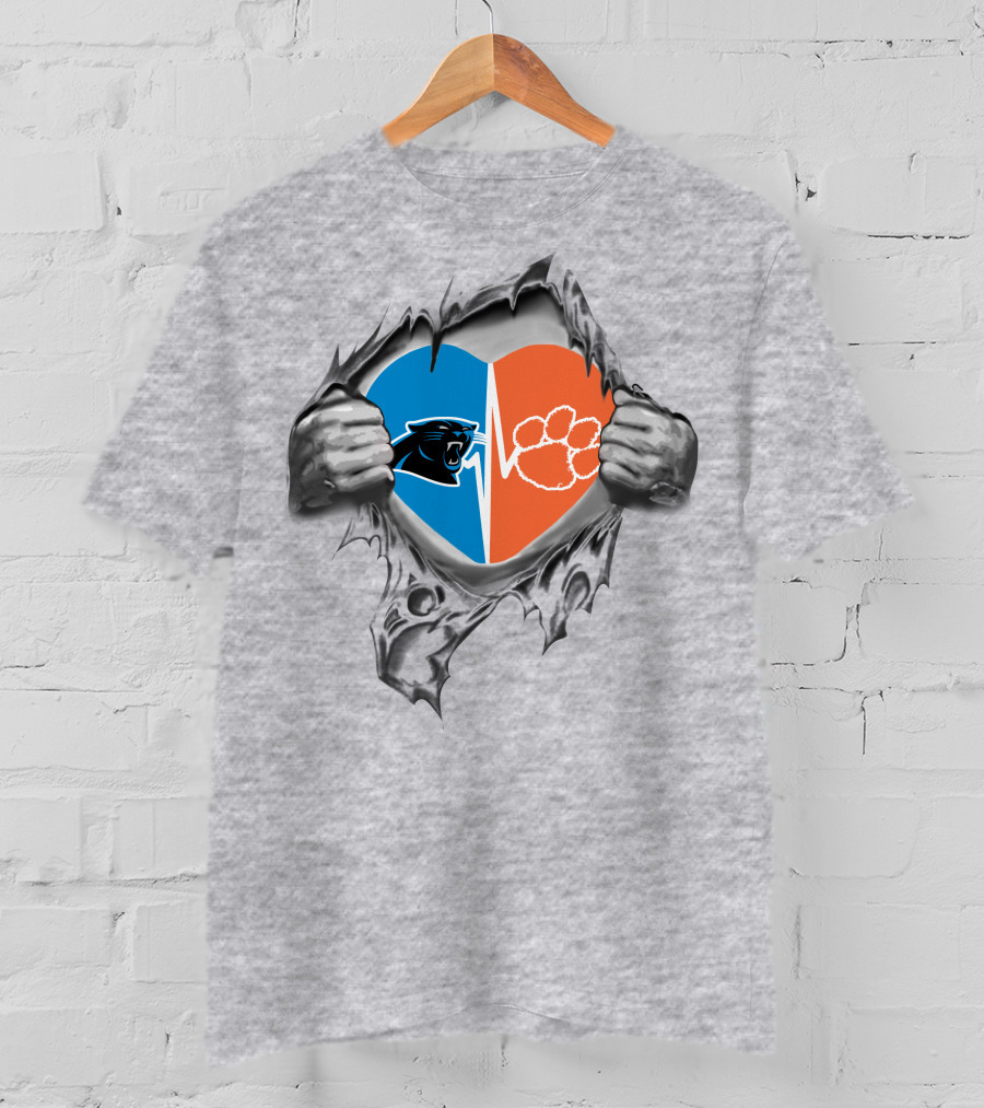 Panthers Clemson Heartbeat Split T-Shirt