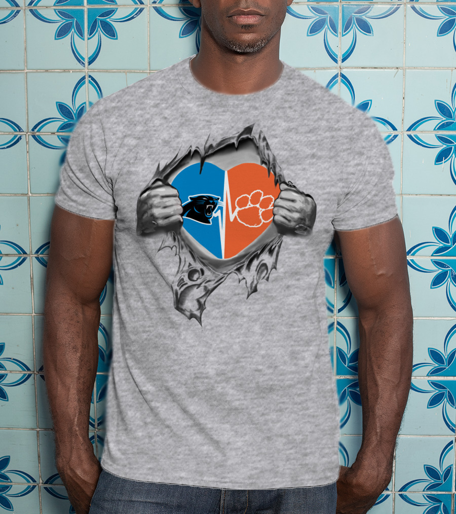 Panthers Clemson Heartbeat Split T-Shirt