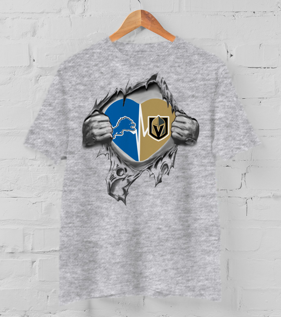 Golden Knights Lions Heartbeat Emotion T-Shirt
