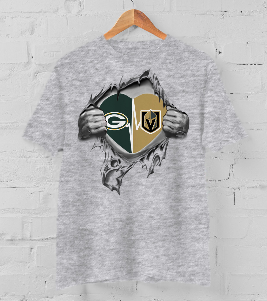 Golden Knights Packers Heartbeat T-Shirt