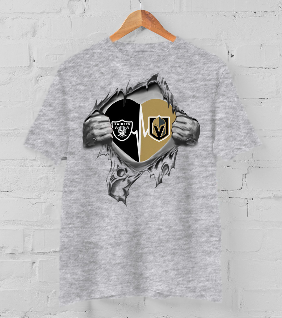 Golden Knights Raiders Heartbeat Fans Passion T-Shirt
