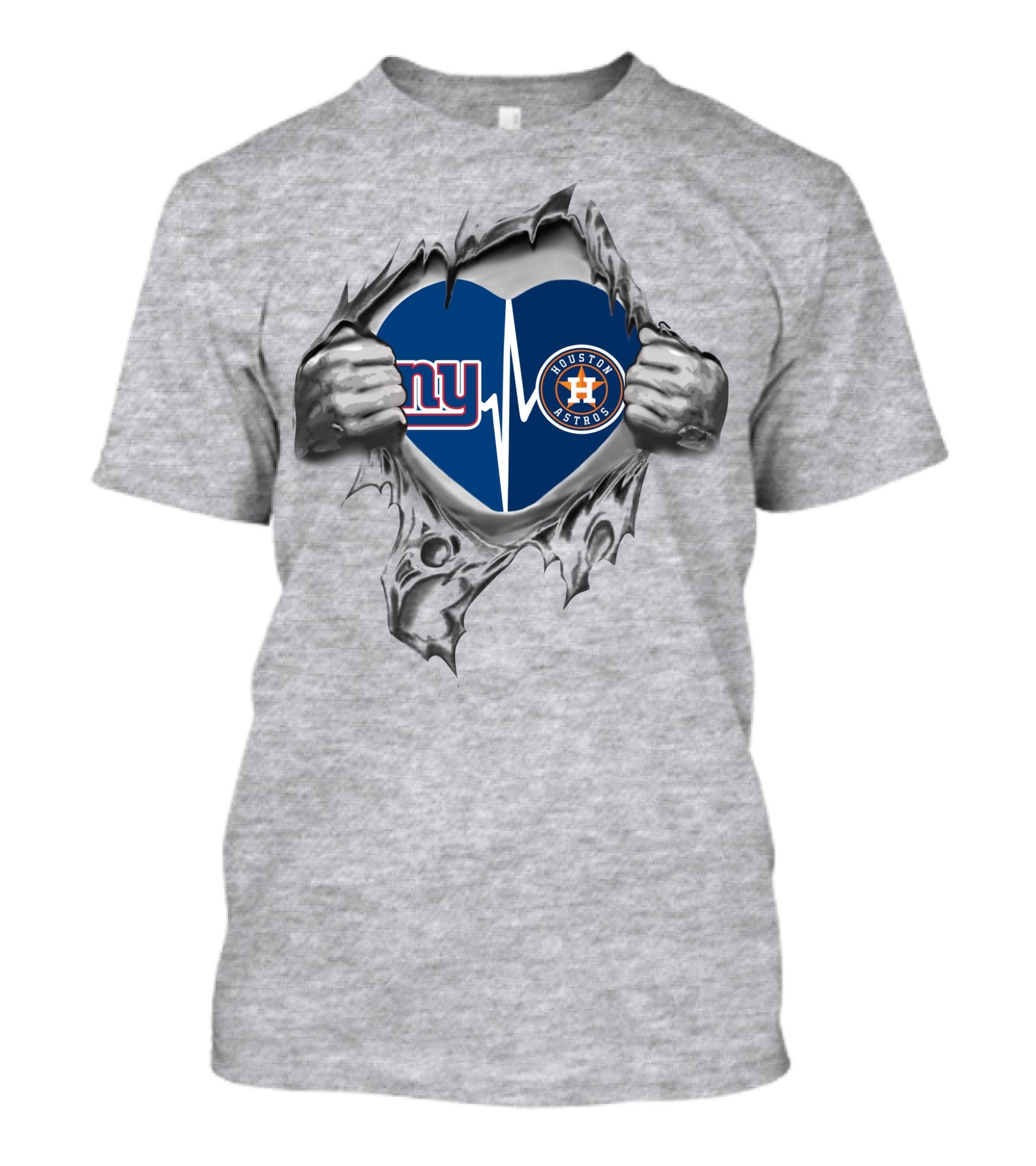 Houston Astros Giants Heartbeat T-Shirt