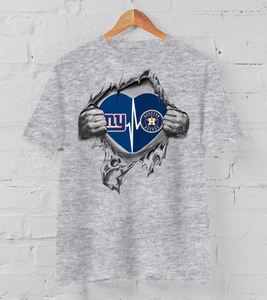 Houston Astros Giants Heartbeat T-Shirt