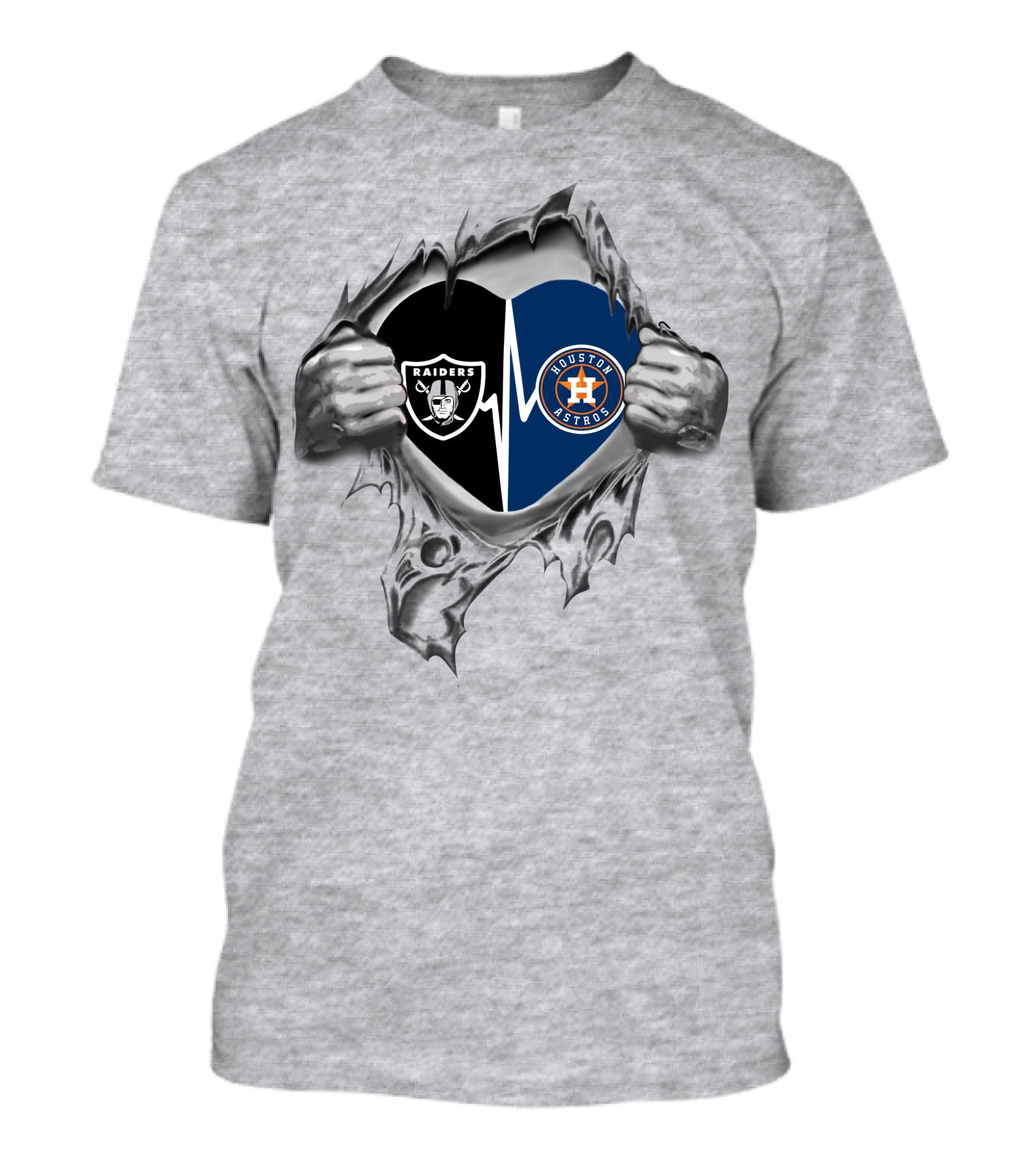 Houston Astros Raiders Heartbeat Loyalty T-Shirt