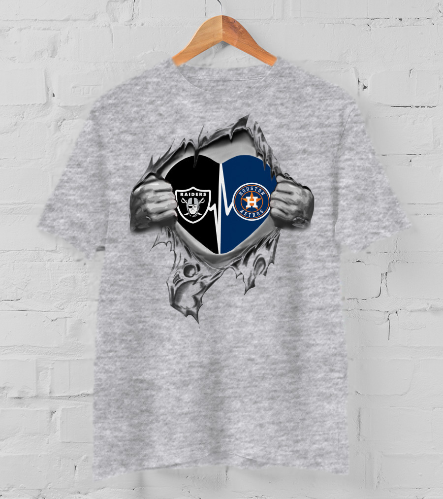 Houston Astros Raiders Heartbeat Loyalty T-Shirt