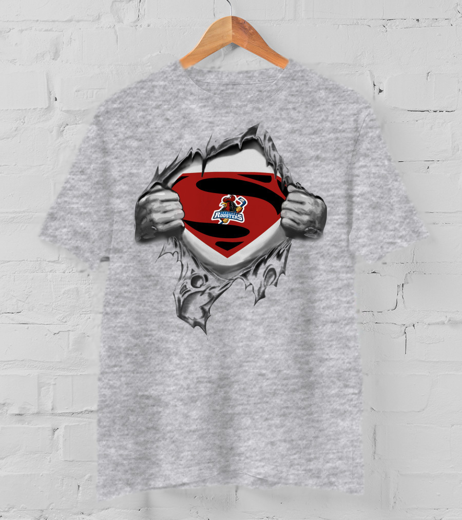 Iserlohn Roosters Super Man Logo Emblem Burst T-Shirt