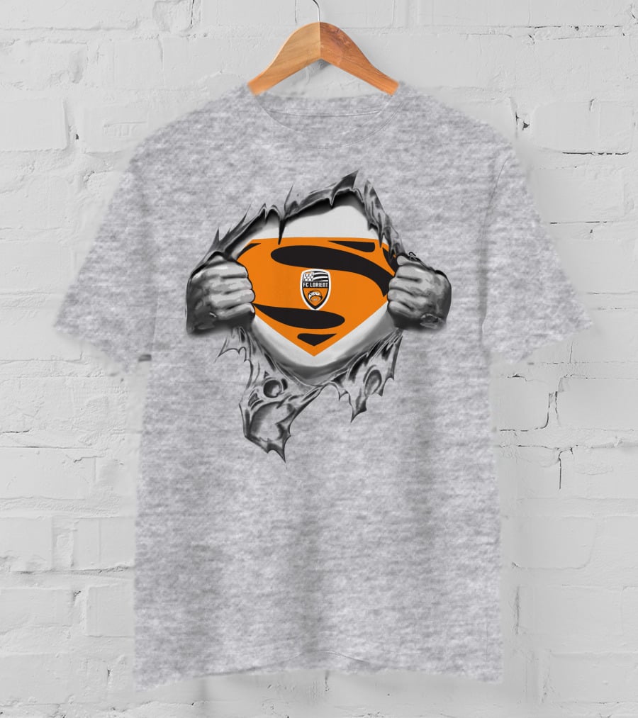 FC Lorient Superman Logo Shield Tear T-Shirt