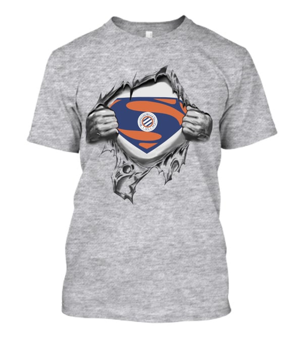 Montpellier HSC Superman Logo Tear Open T-Shirt