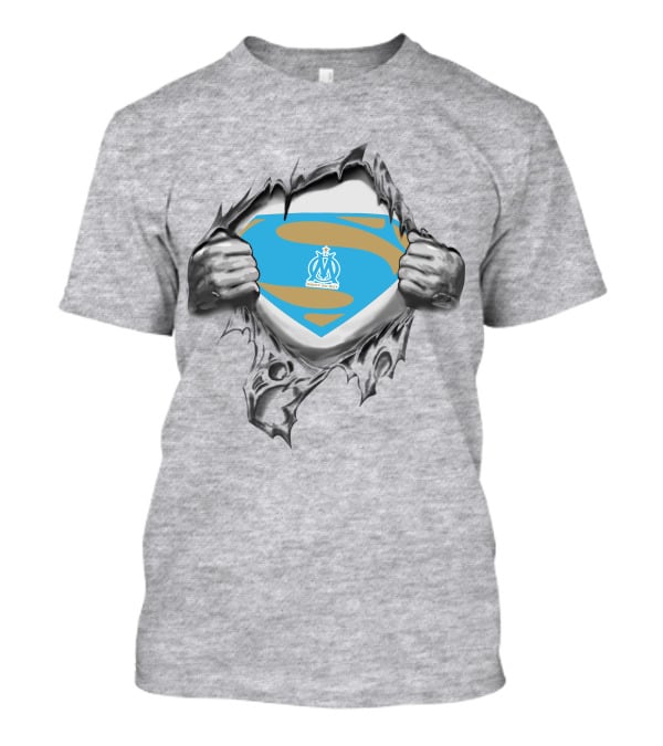 Olympique De Marseille Superman Crest Unveiling T-Shirt