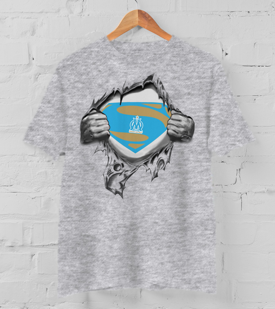 Olympique De Marseille Superman Crest Unveiling T-Shirt