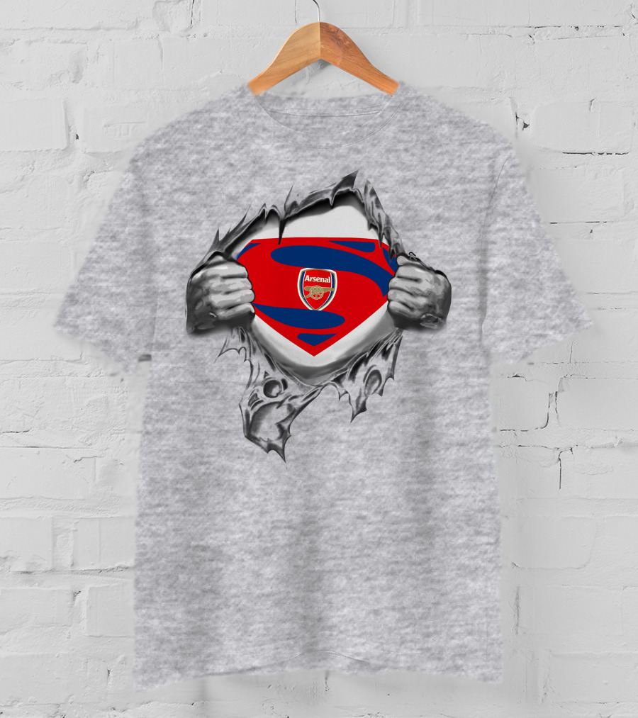 PL Arsenal FC Superman Logo Shield T-Shirt