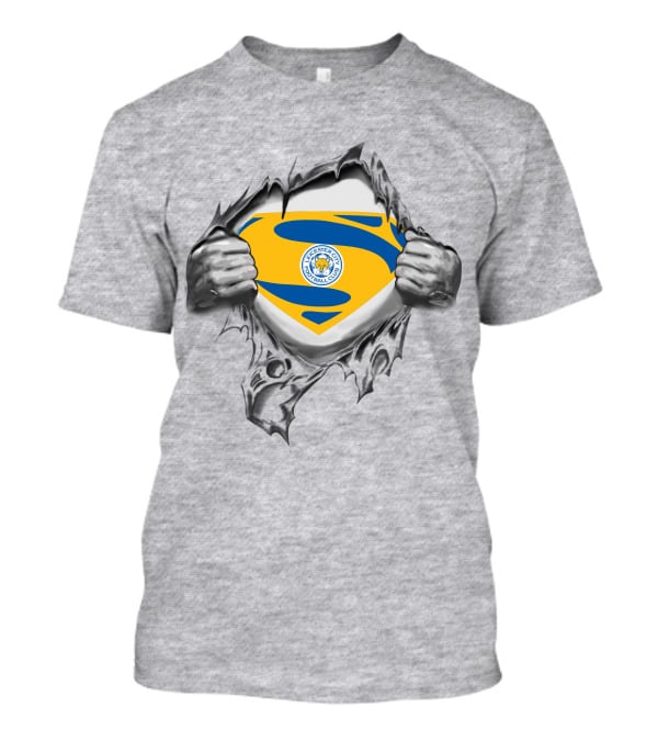 PL Leicester City Superman Crest Emblem T-Shirt