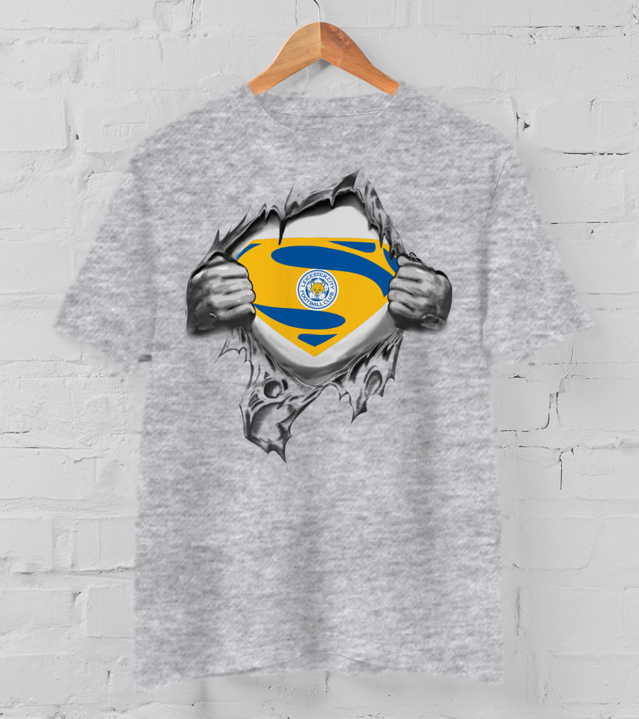PL Leicester City Superman Crest Emblem T-Shirt