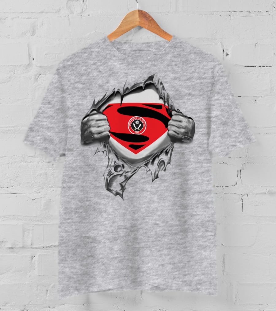PL Sheffield United Superman Emblem Burst T-Shirt