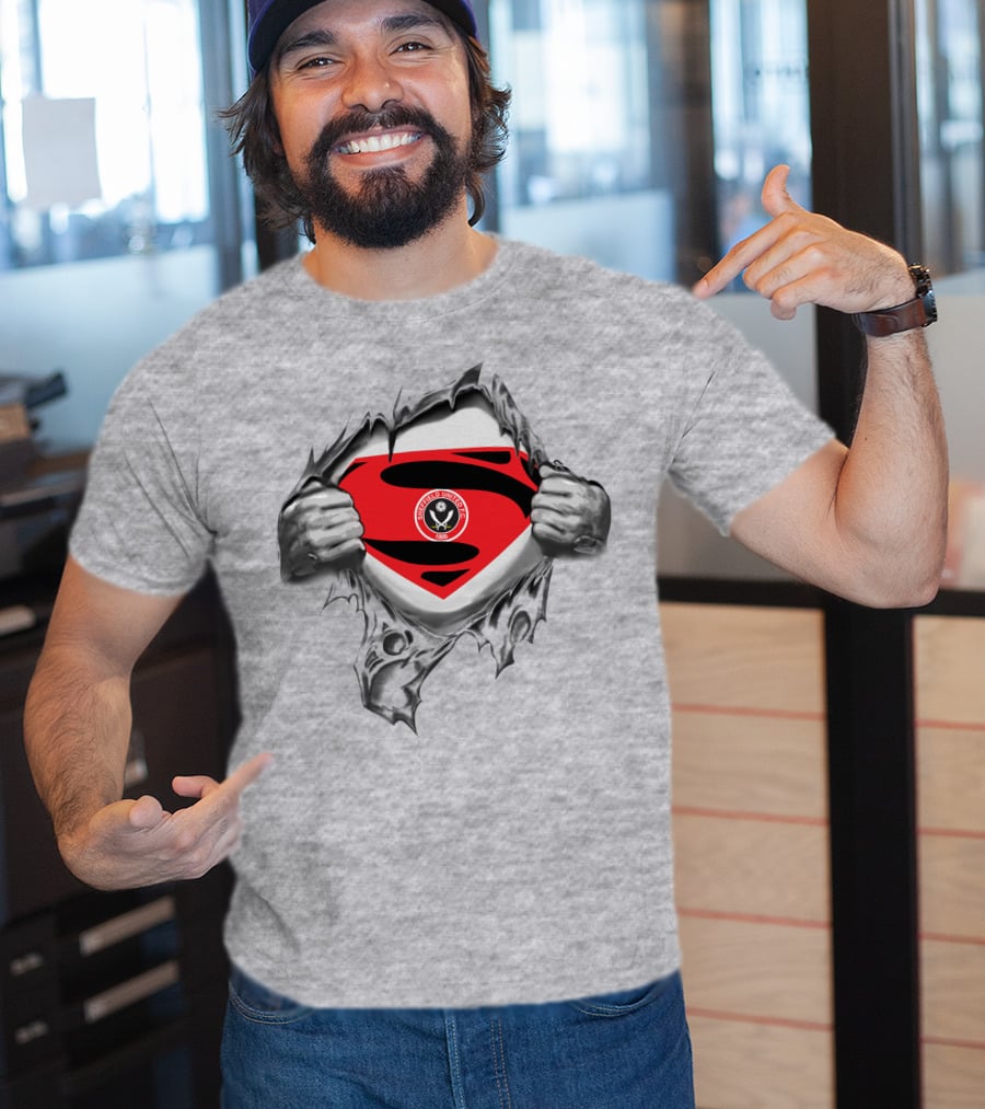 PL Sheffield United Superman Emblem Burst T-Shirt