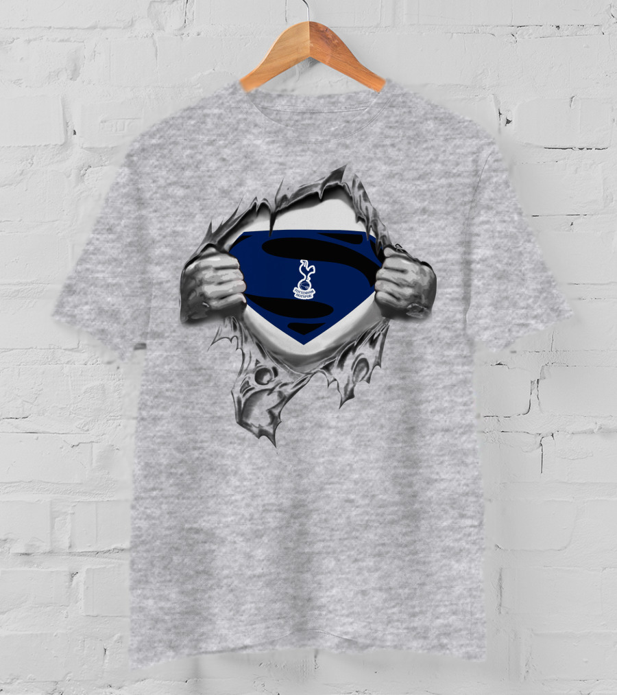 Tottenham Hotspur Superman Emblem Ripped Chest T-Shirt