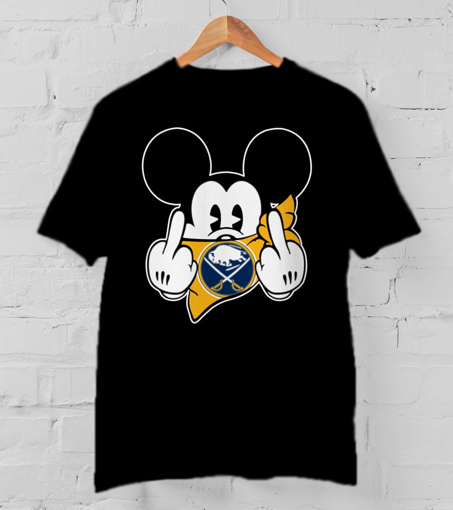 Sabres Mouse Middle Finger Gesture T-Shirt