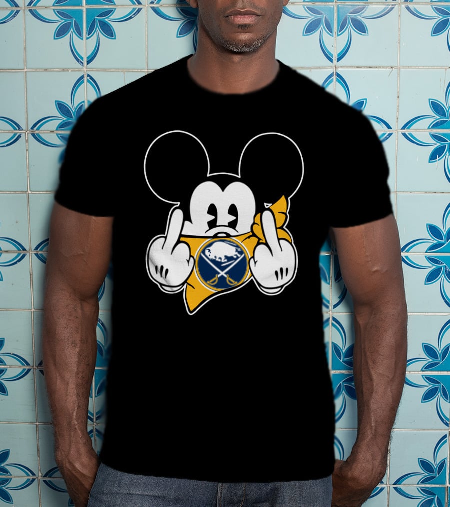 Sabres Mouse Middle Finger Gesture T-Shirt