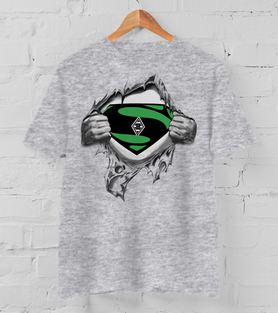 Borussia Mönchengladbach Superman Logo DFL Emerald Shield T-Shirt
