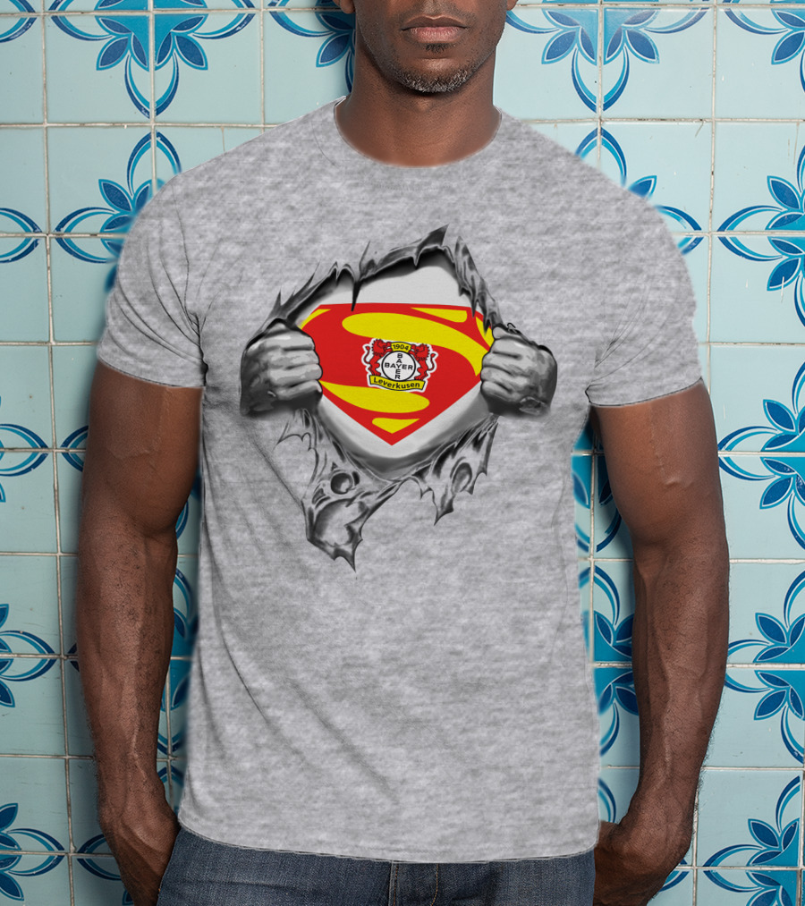 Superman Bayer 04 Leverkusen DFL Logo Tear T-Shirt
