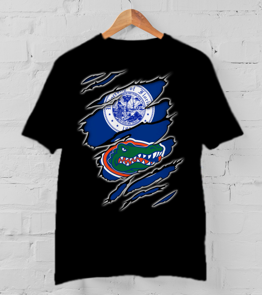 University Of Florida Gators Logo With New York Seal T-Shirt