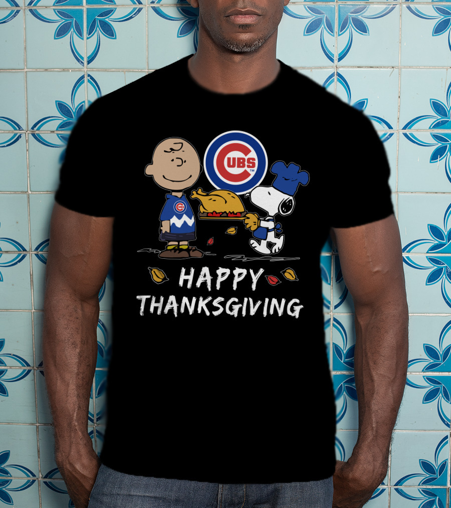 Peanuts Chicago Cubs Happy Thanksgiving T-Shirt