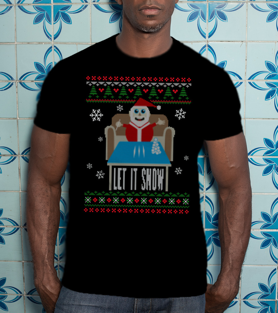 Cocain Funny Let It Snow Party Santa Christmas Holiday T-Shirt