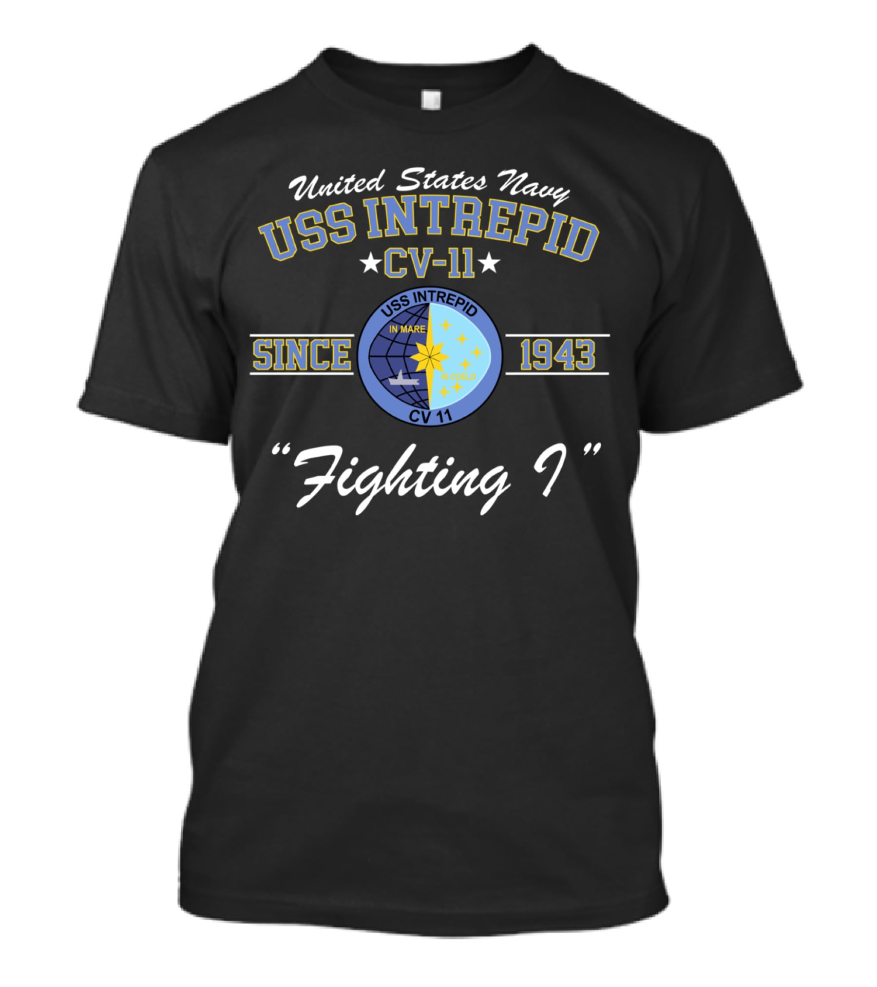United States Navy USS Intrepid CV-11 Since 1943 Fighting I T-Shirt
