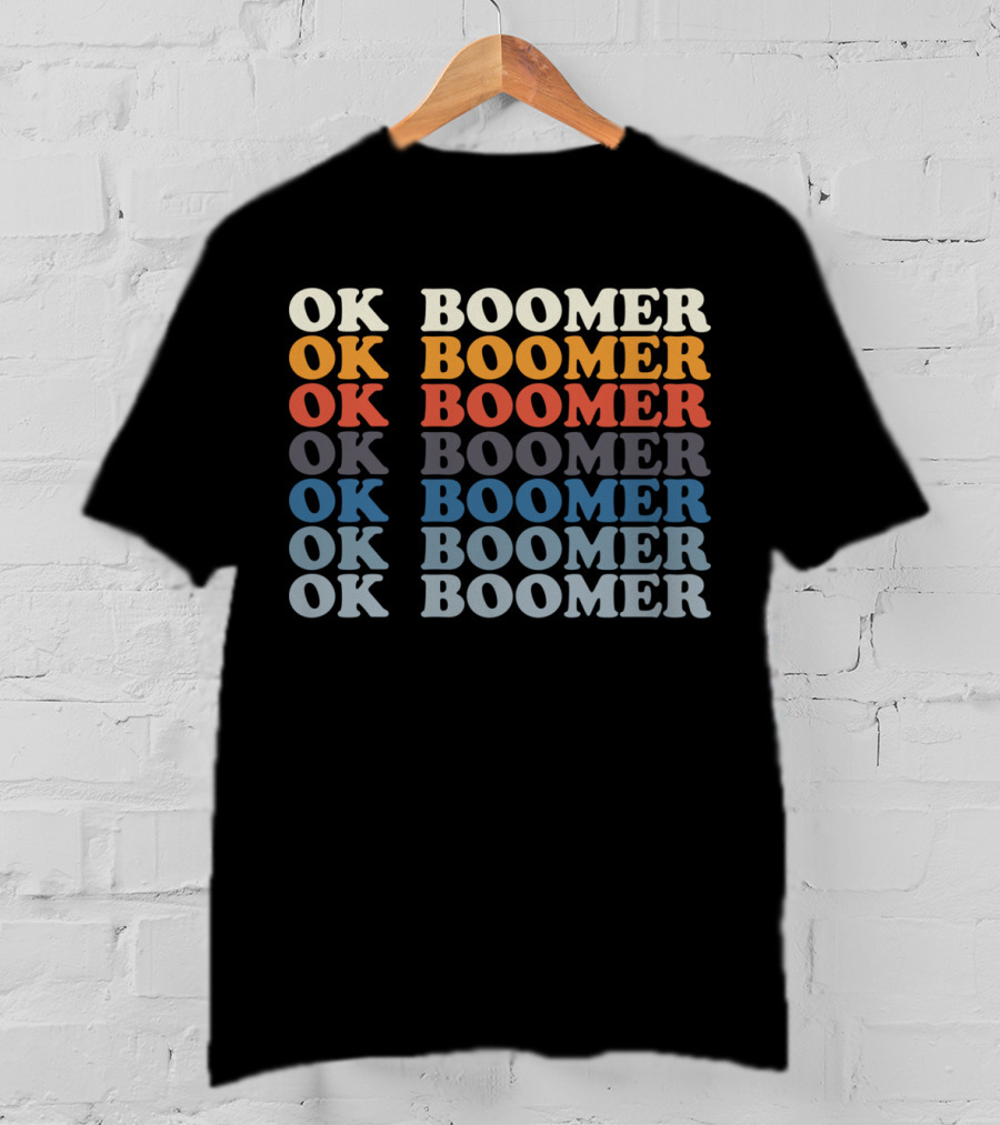 OK Boomer For Teenagers Millennials Gen Z Funny Meme OK Boomer Retro T-Shirt