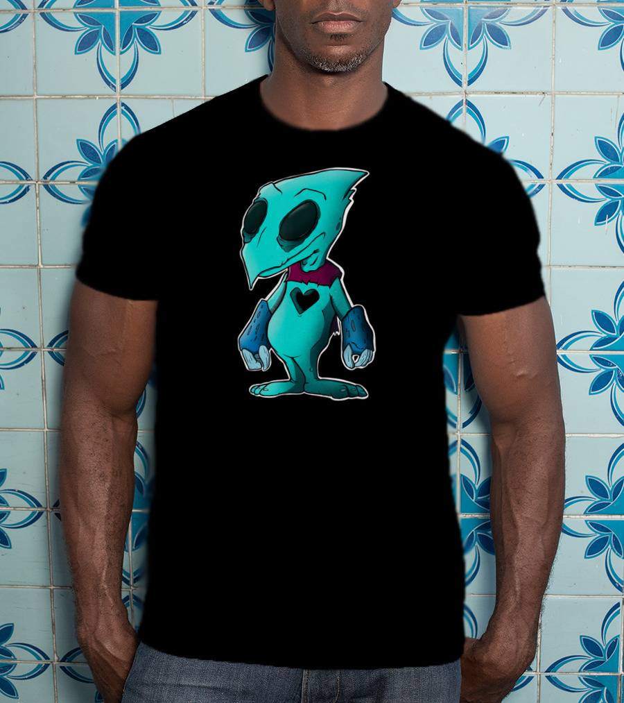 Heartless Kingdom Hearts Blue Creature With Heart T-Shirt