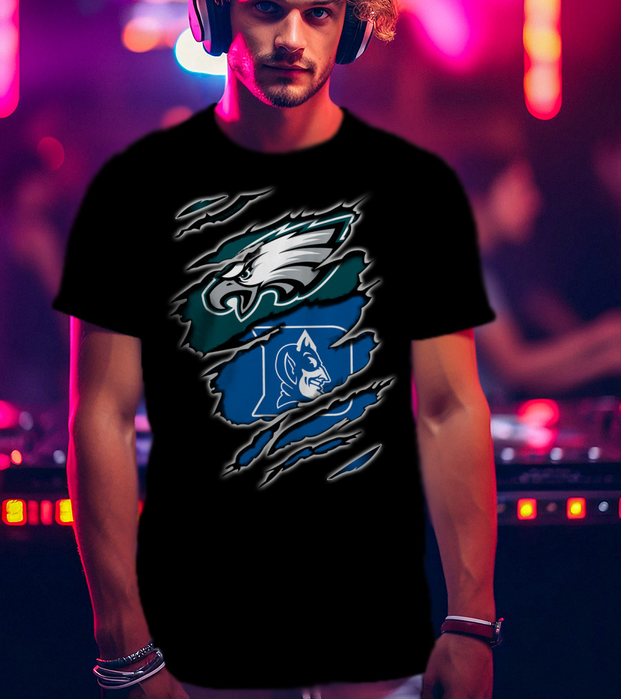 Philadelphia Eagles Duke Blue Devils Fan T-Shirt