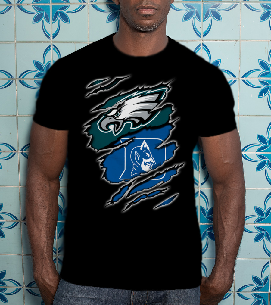 Philadelphia Eagles Duke Blue Devils Fan T-Shirt
