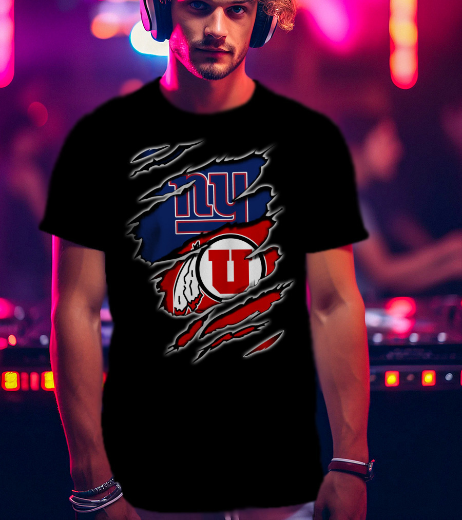 Giants Utes Dual Logo Scratch T-Shirt