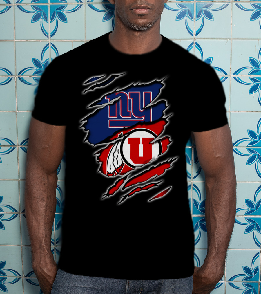 Giants Utes Dual Logo Scratch T-Shirt