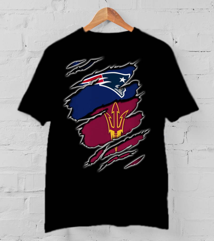 Patriots Arizona State University Torn Overlay T-Shirt