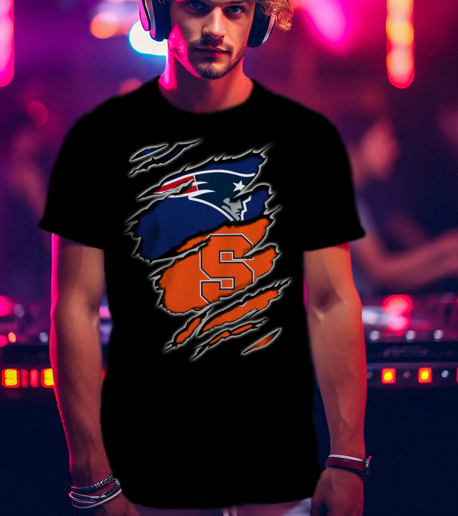 Patriots Syracuse Football Fan Logo Crossover T-Shirt
