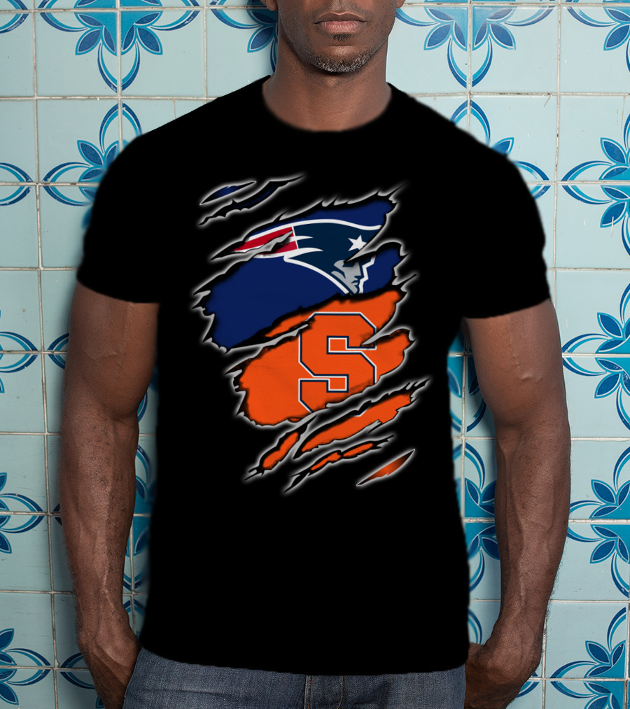 Patriots Syracuse Football Fan Logo Crossover T-Shirt