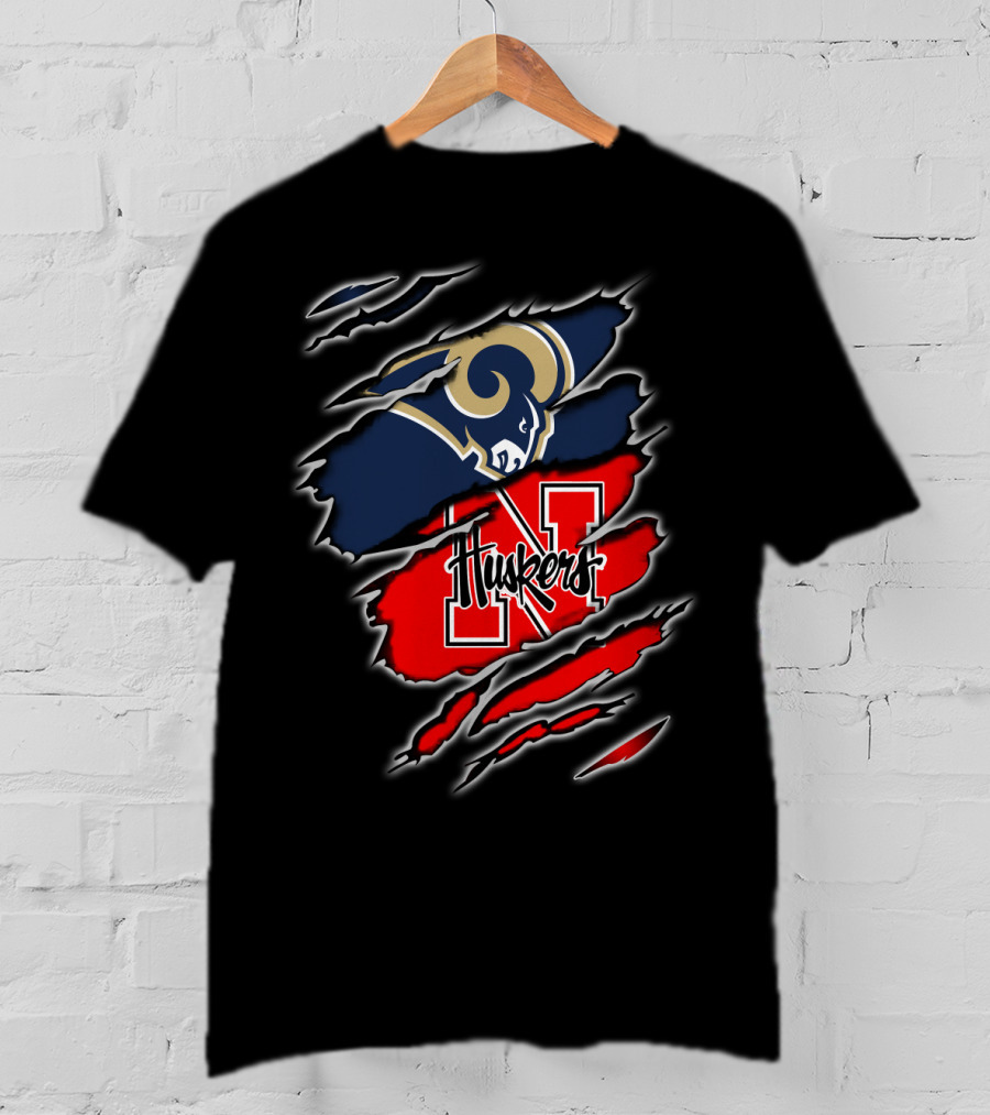 Rams Huskers Scratch Claw T-Shirt