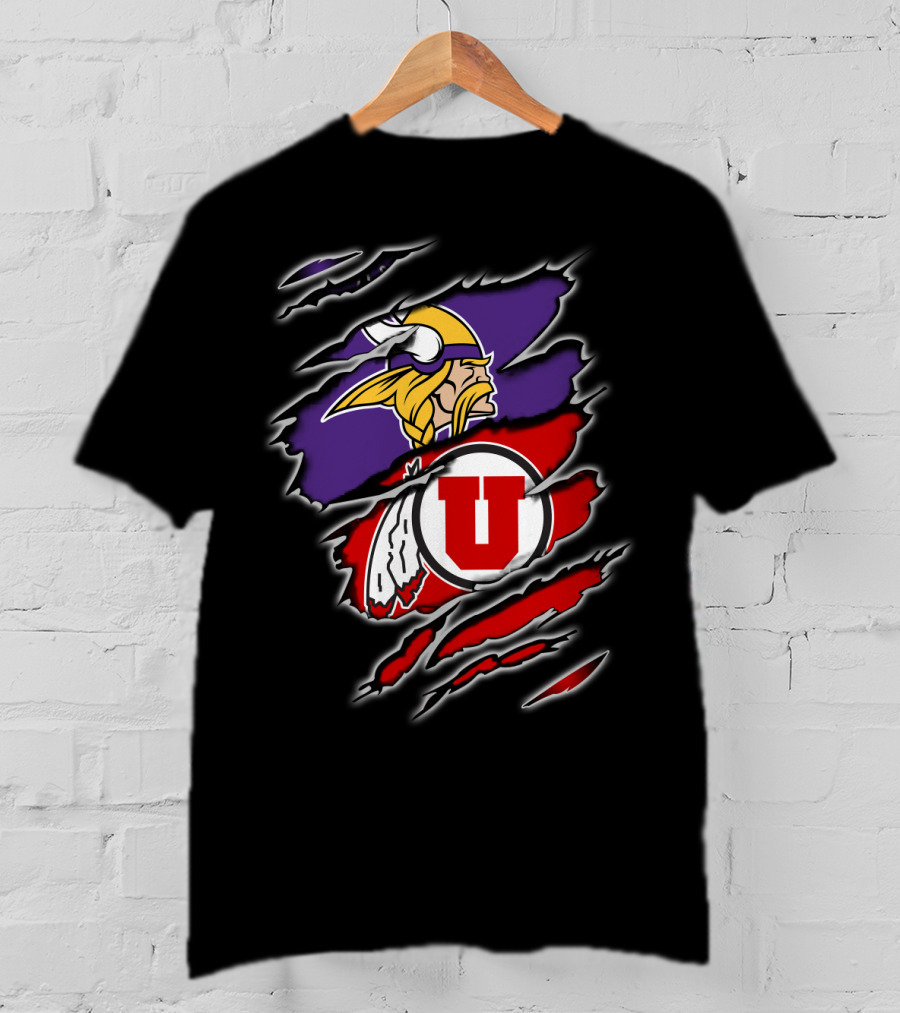 Minnesota Vikings Utah Utes Collaboration T-Shirt